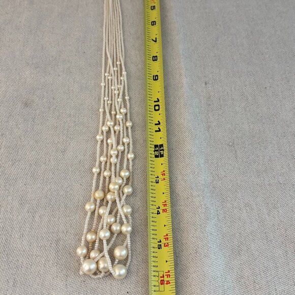 Crown Trifari Faux Pearl Necklace - Vintage - Picture 6 of 6